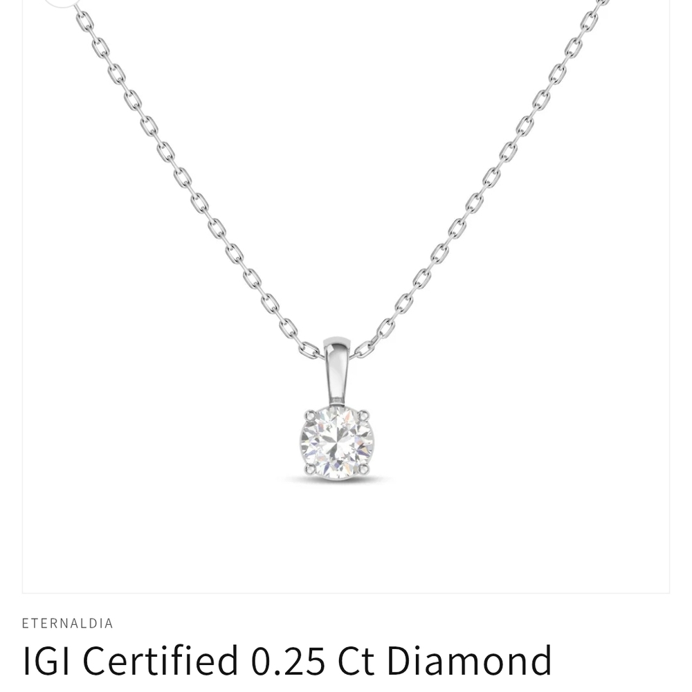 EternalDia White Gold Diamond Pendant necklace